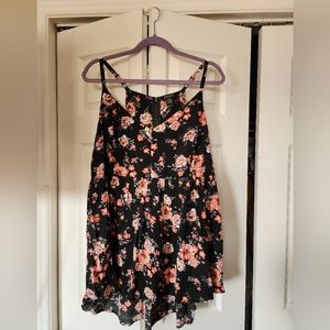 Torrid Floral Challis Stretch Zip Cami